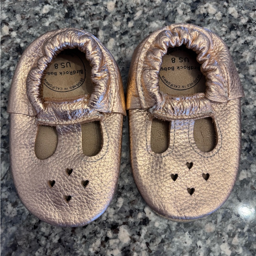 bird rock baby Rose Gold Mary Jane Moccasin US 8